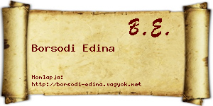 Borsodi Edina névjegykártya